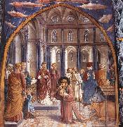 Scenes from the Life of St Francis (Scene 9, north wall) dh, GOZZOLI, Benozzo